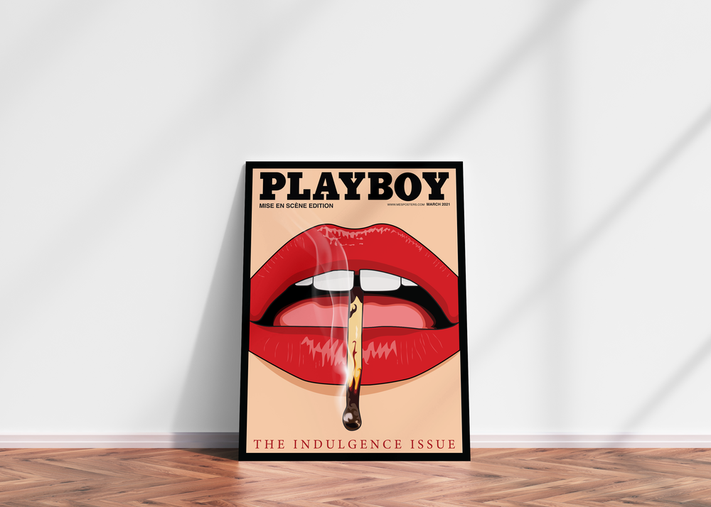 Premium & Sustainable Playboy Magazine Poster Print. Hand crafted in the UK from the highest quality paper, created with sustainable FSC paper. Texturised inks, brings the poster to life. Available to purchase with a Polcore Recycled Plastic Frame with Perspex screening to let your print do the talking. Global shipping