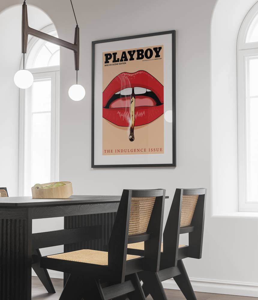 Premium & Sustainable Playboy Magazine Poster Print. Hand crafted in the UK from the highest quality paper, created with sustainable FSC paper. Texturised inks, brings the poster to life. Available to purchase with a Polcore Recycled Plastic Frame with Perspex screening to let your print do the talking. Global shipping