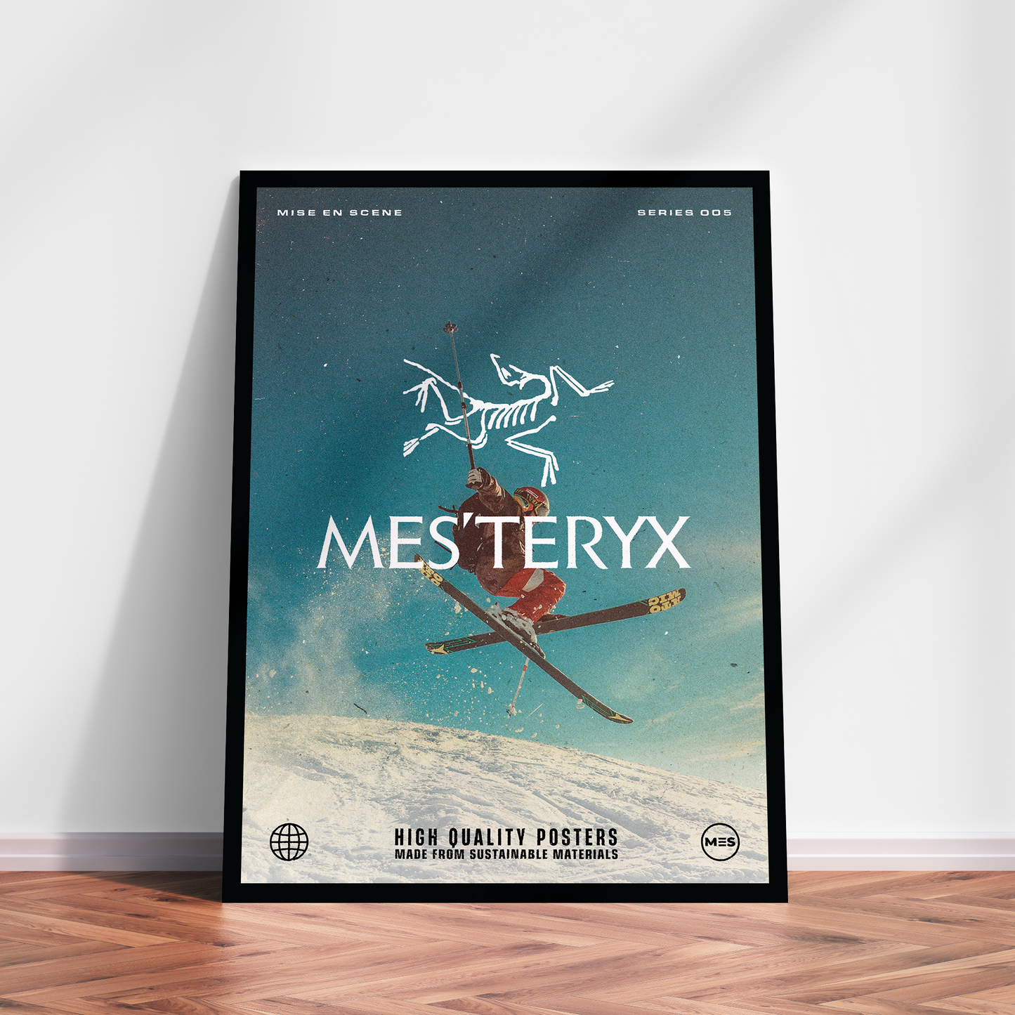 Premium & Sustainable Arc'teryx Poster Print. Hand crafted in the UK from the highest quality paper, created with sustainable FSC paper. Texturised inks, brings the poster to life. Available to purchase with a Polcore Recycled Plastic Frame with Perspex screening to let your print do the talking. 