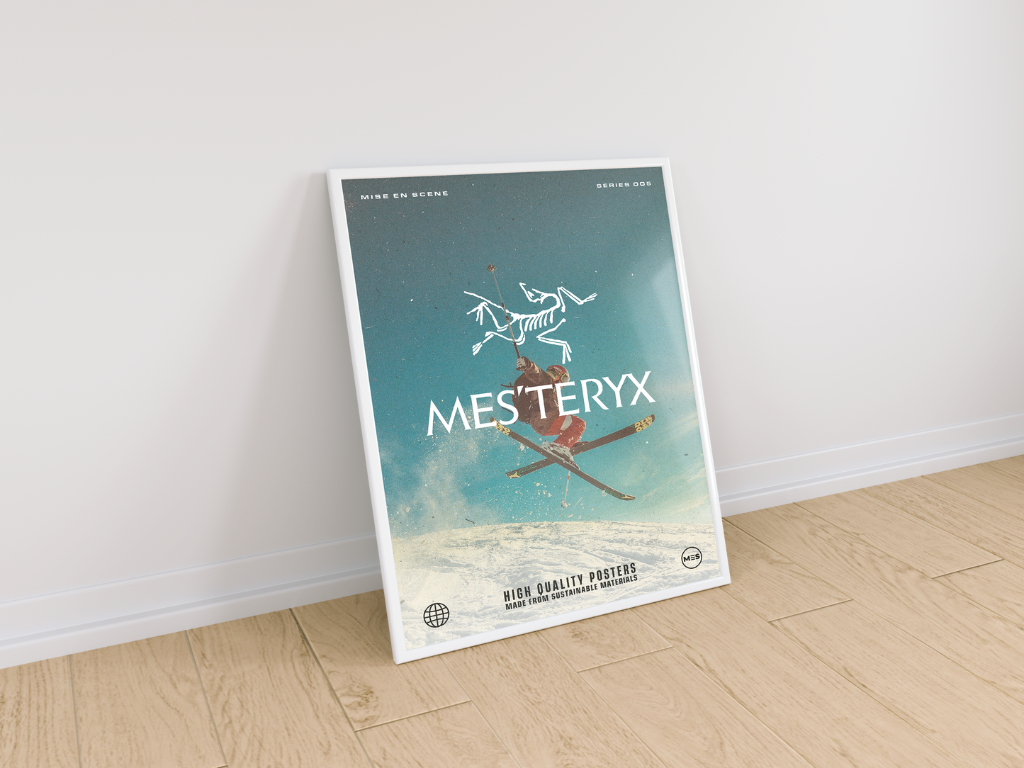 Premium & Sustainable Arc'teryx Poster Print. Hand crafted in the UK from the highest quality paper, created with sustainable FSC paper. Texturised inks, brings the poster to life. Available to purchase with a Polcore Recycled Plastic Frame with Perspex screening to let your print do the talking. 